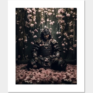 Floral Meditation Samurai Posters and Art